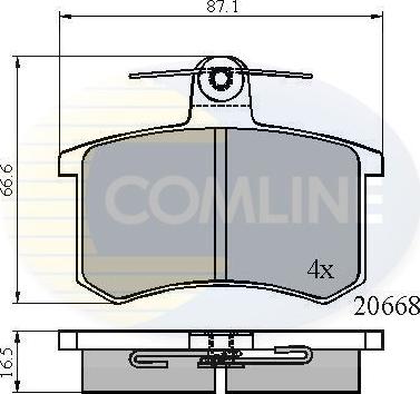 Comline CBP0558 - Гальмівні колодки, дискові гальма autozip.com.ua