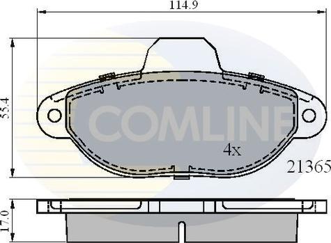 Comline CBP0509 - Гальмівні колодки, дискові гальма autozip.com.ua