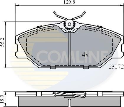 Comline CBP0526 - Гальмівні колодки, дискові гальма autozip.com.ua