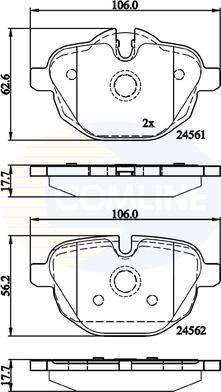 Comline CBP06092 - Гальмівні колодки, дискові гальма autozip.com.ua