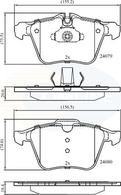 Comline CBP06063 - Гальмівні колодки, дискові гальма autozip.com.ua