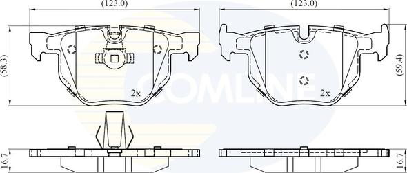 Comline CBP06001 - Гальмівні колодки, дискові гальма autozip.com.ua