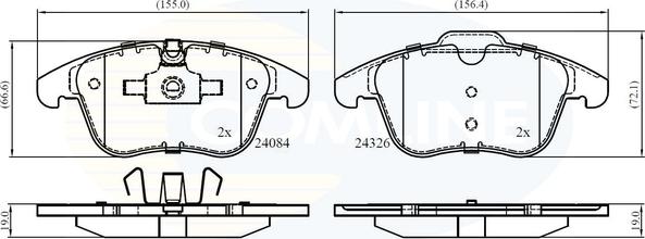 Comline CBP06036 - Гальмівні колодки, дискові гальма autozip.com.ua