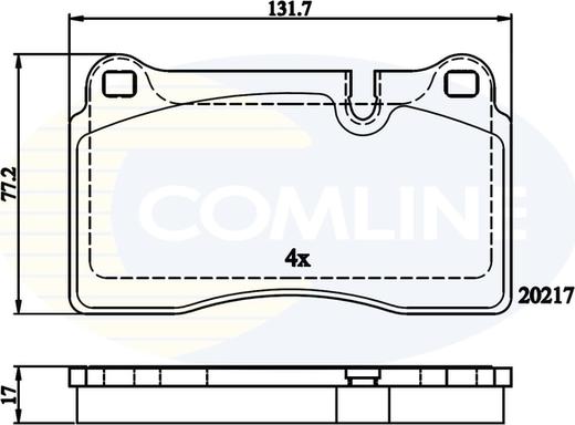Comline CBP06030 - Гальмівні колодки, дискові гальма autozip.com.ua