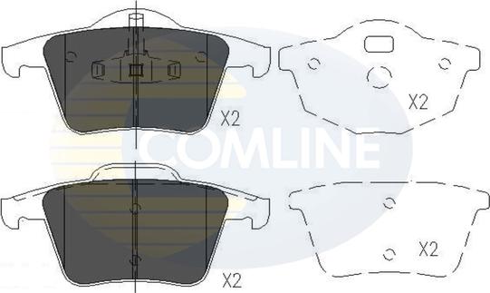 Comline CBP06027 - Гальмівні колодки, дискові гальма autozip.com.ua