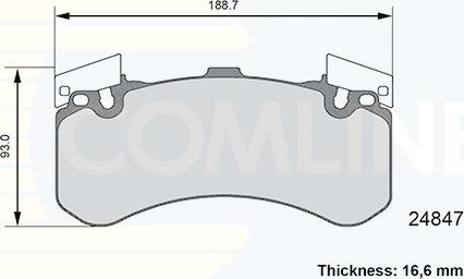 Comline CBP06109 - Гальмівні колодки, дискові гальма autozip.com.ua