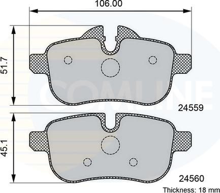 Comline CBP06106 - Гальмівні колодки, дискові гальма autozip.com.ua