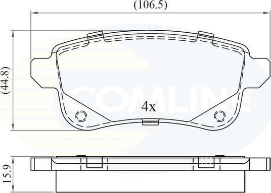 Comline CBP06124 - Гальмівні колодки, дискові гальма autozip.com.ua