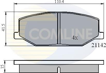 Comline CBP0195 - Гальмівні колодки, дискові гальма autozip.com.ua