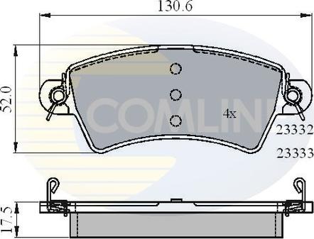 Comline CBP01549 - Гальмівні колодки, дискові гальма autozip.com.ua