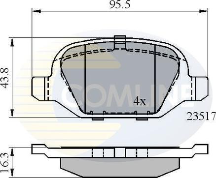 Comline CBP01559 - Гальмівні колодки, дискові гальма autozip.com.ua