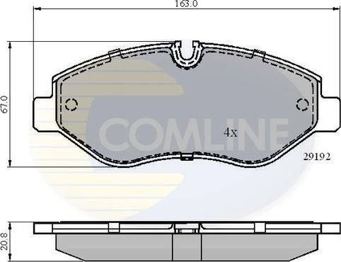 Comline CBP01555 - Гальмівні колодки, дискові гальма autozip.com.ua