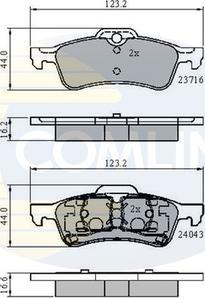 Comline CBP01550 - Гальмівні колодки, дискові гальма autozip.com.ua