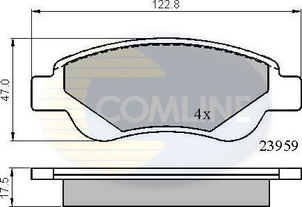 Comline CBP01552 - Гальмівні колодки, дискові гальма autozip.com.ua