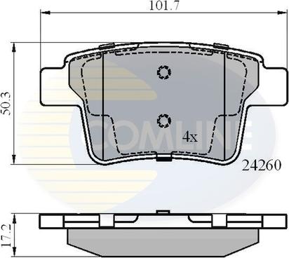 Comline CBP01557 - Гальмівні колодки, дискові гальма autozip.com.ua