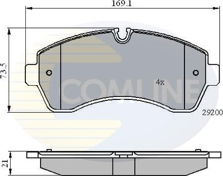 Comline CBP01569 - Гальмівні колодки, дискові гальма autozip.com.ua