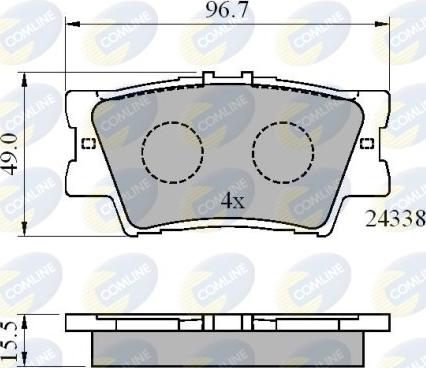 Comline CBP01581 - Гальмівні колодки, дискові гальма autozip.com.ua