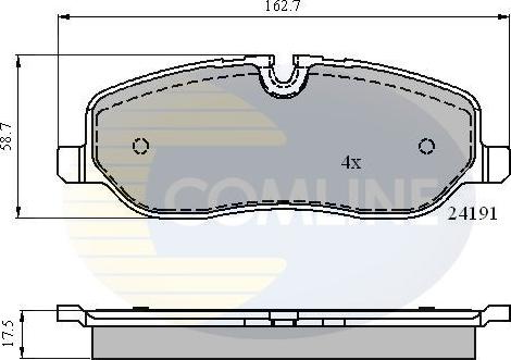 Comline CBP01533 - Гальмівні колодки, дискові гальма autozip.com.ua