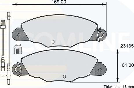 Comline CBP01526 - Гальмівні колодки, дискові гальма autozip.com.ua
