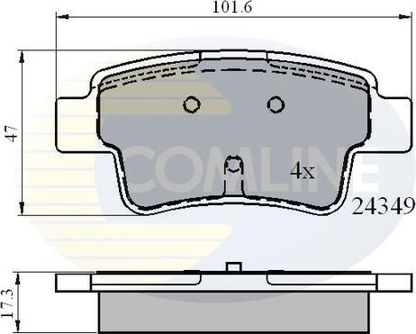 Comline CBP01528 - Гальмівні колодки, дискові гальма autozip.com.ua