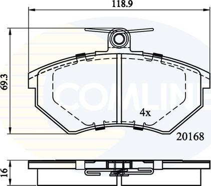 Comline CBP0152 - Гальмівні колодки, дискові гальма autozip.com.ua