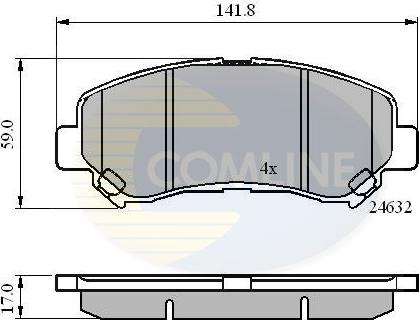 Comline CBP01577 - Гальмівні колодки, дискові гальма autozip.com.ua