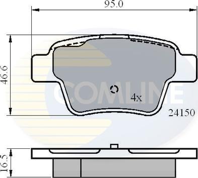 Comline CBP01658 - Гальмівні колодки, дискові гальма autozip.com.ua