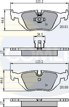 Comline CBP0166 - Гальмівні колодки, дискові гальма autozip.com.ua