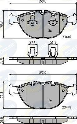 Comline CBP01609 - Гальмівні колодки, дискові гальма autozip.com.ua