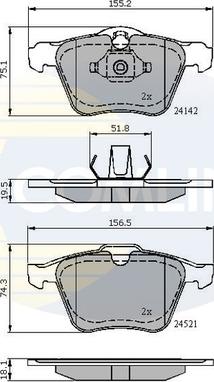 Comline CBP01608 - Гальмівні колодки, дискові гальма autozip.com.ua