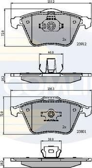 Comline CBP01607 - Гальмівні колодки, дискові гальма autozip.com.ua