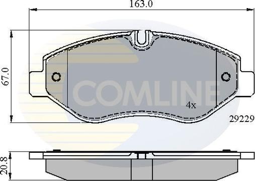 Comline CBP01616 - Гальмівні колодки, дискові гальма autozip.com.ua