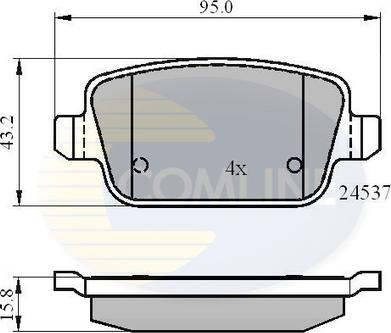 Comline CBP01610 - Гальмівні колодки, дискові гальма autozip.com.ua