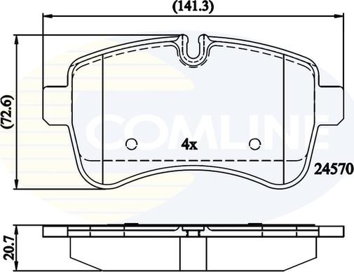 Comline CBP01617 - Гальмівні колодки, дискові гальма autozip.com.ua