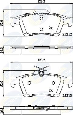 Comline CBP01629 - Гальмівні колодки, дискові гальма autozip.com.ua