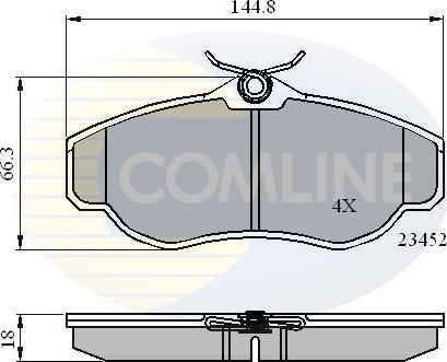 Comline CBP0162 - Гальмівні колодки, дискові гальма autozip.com.ua