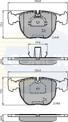 Comline CBP01096 - Гальмівні колодки, дискові гальма autozip.com.ua