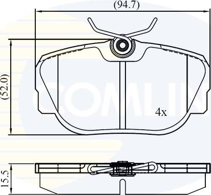 Comline CBP01093 - Гальмівні колодки, дискові гальма autozip.com.ua