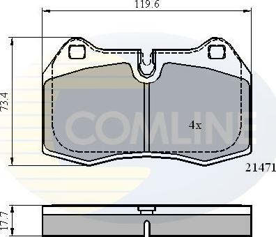 Comline CBP01097 - Гальмівні колодки, дискові гальма autozip.com.ua