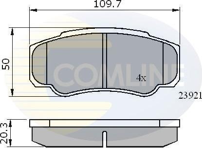 Comline CBP01042 - Гальмівні колодки, дискові гальма autozip.com.ua