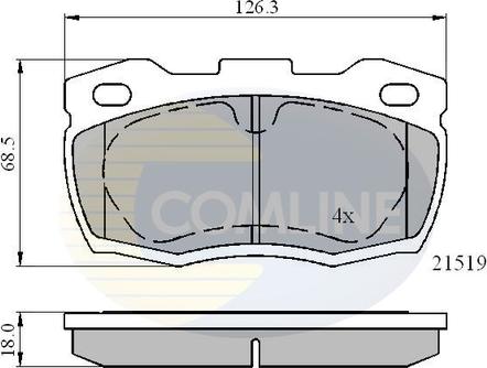 Comline CBP01052 - Гальмівні колодки, дискові гальма autozip.com.ua