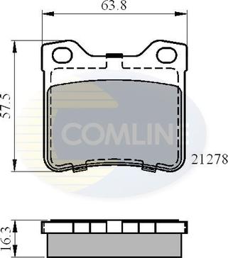 Comline CBP01060 - Гальмівні колодки, дискові гальма autozip.com.ua