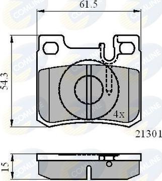 Comline CBP01067 - Гальмівні колодки, дискові гальма autozip.com.ua