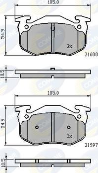 Comline CBP01080 - Гальмівні колодки, дискові гальма autozip.com.ua