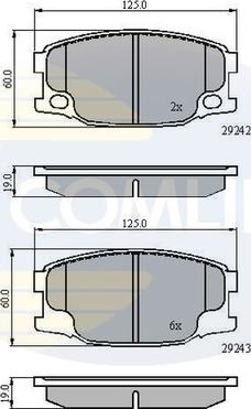 Comline CBP01088 - Гальмівні колодки, дискові гальма autozip.com.ua