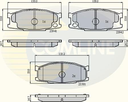 Comline CBP01087 - Гальмівні колодки, дискові гальма autozip.com.ua