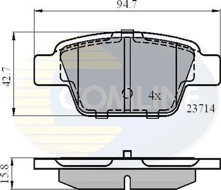 Comline CBP01039 - Гальмівні колодки, дискові гальма autozip.com.ua