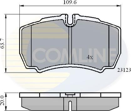 Comline CBP01034 - Гальмівні колодки, дискові гальма autozip.com.ua