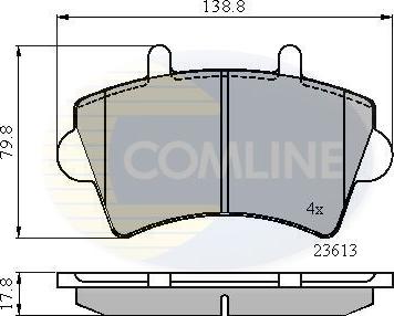 Comline CBP01035 - Гальмівні колодки, дискові гальма autozip.com.ua