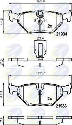 Comline CBP01024 - Гальмівні колодки, дискові гальма autozip.com.ua